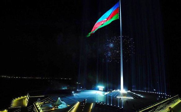 Aserbaidschan Baku, Staatsflaggenplatz